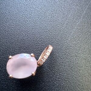 Effy Rose Quartz and Diamond Pendant